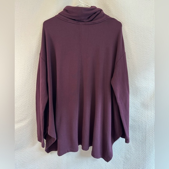 Athleta Ethereal Brushed Funnel Neck Sweater in Spiced Cabernet Size: Medium - Picture 3 of 8